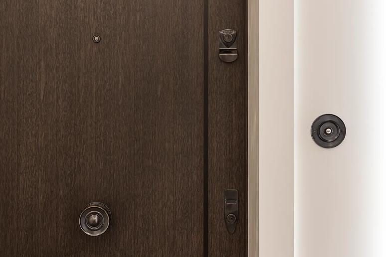 5-6 Connaught Place - Bespoke Remmington Statement Entrance Door Pull & Security Door Viewer (ED1026) in Dark Bronze Waxed - DBZW