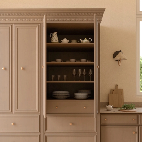 Kitchen with Winfield Cabinet Pull (CP1161) in Brushed Brass Waxed - BBW