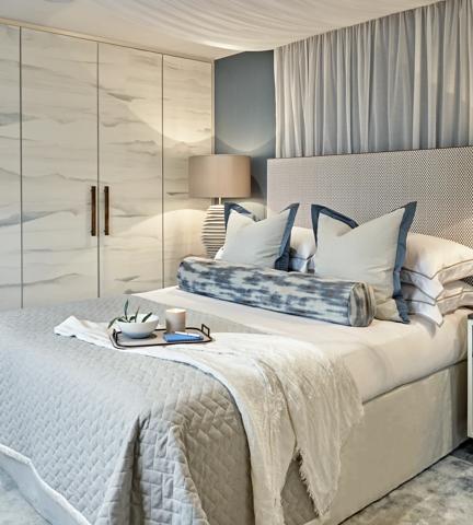 Holiday House - Bedroom with Harrison Cabinet Handle (CH1059) in Mid Antique Brass Waxed - MABW