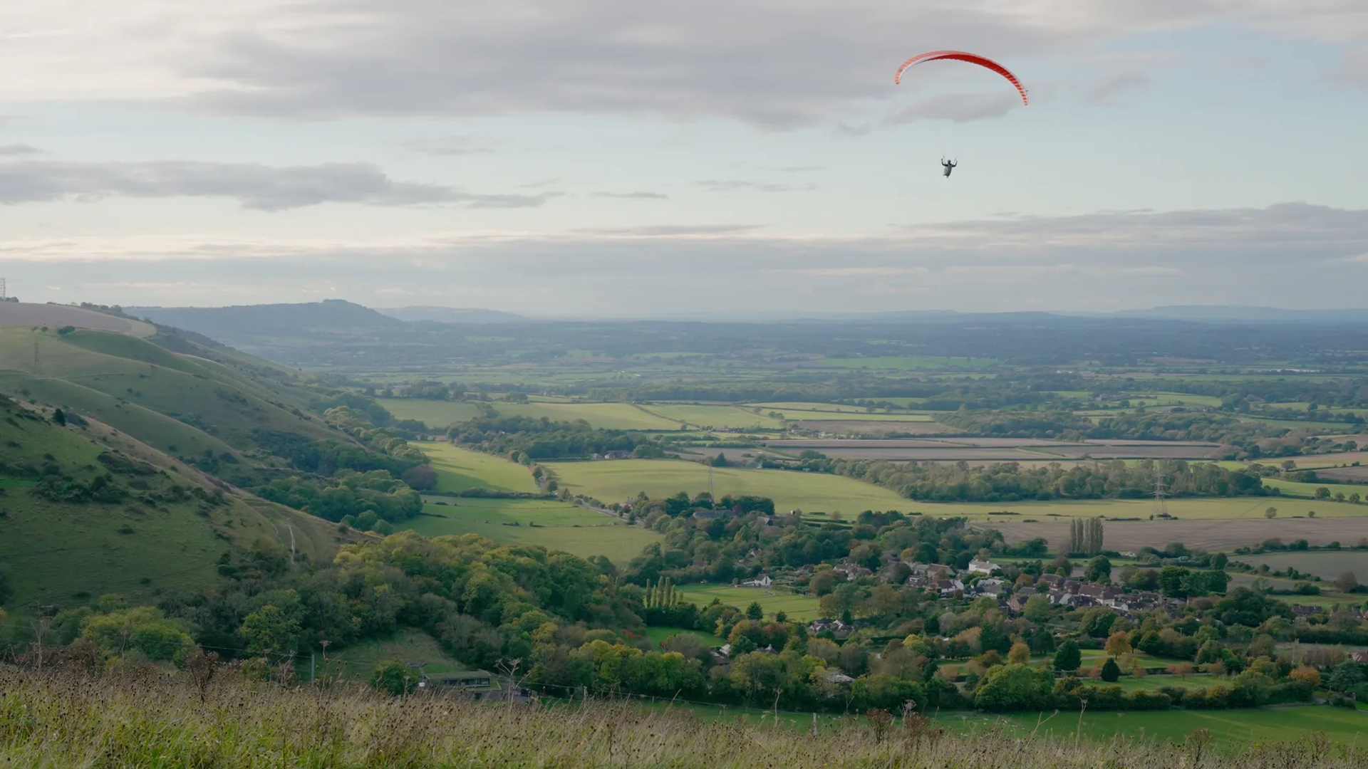Sussex countryside + a hang glider