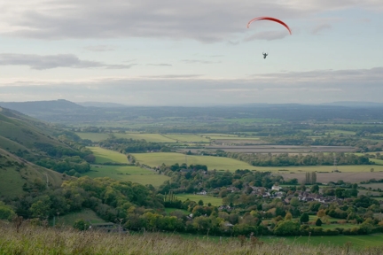 Sussex countryside + a hang glider