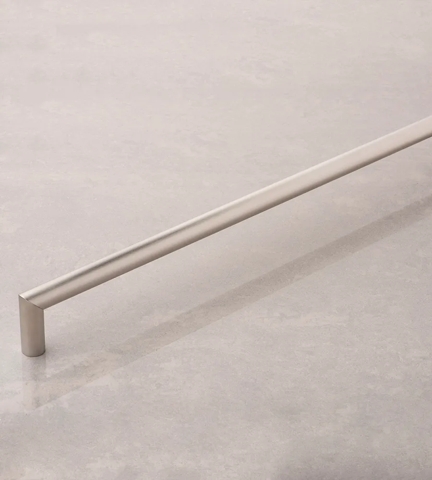 Arnold Wall-mounted Towel Rail (BA1011) in Brushed Nickel - BN on a tile background