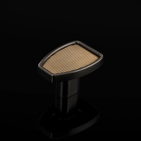 Arty Shot of Mount Cabinet Pull (CP1170.03) in Dark Bronze Waxed - DBZW & Mid Antique Brass Waxed - MABW