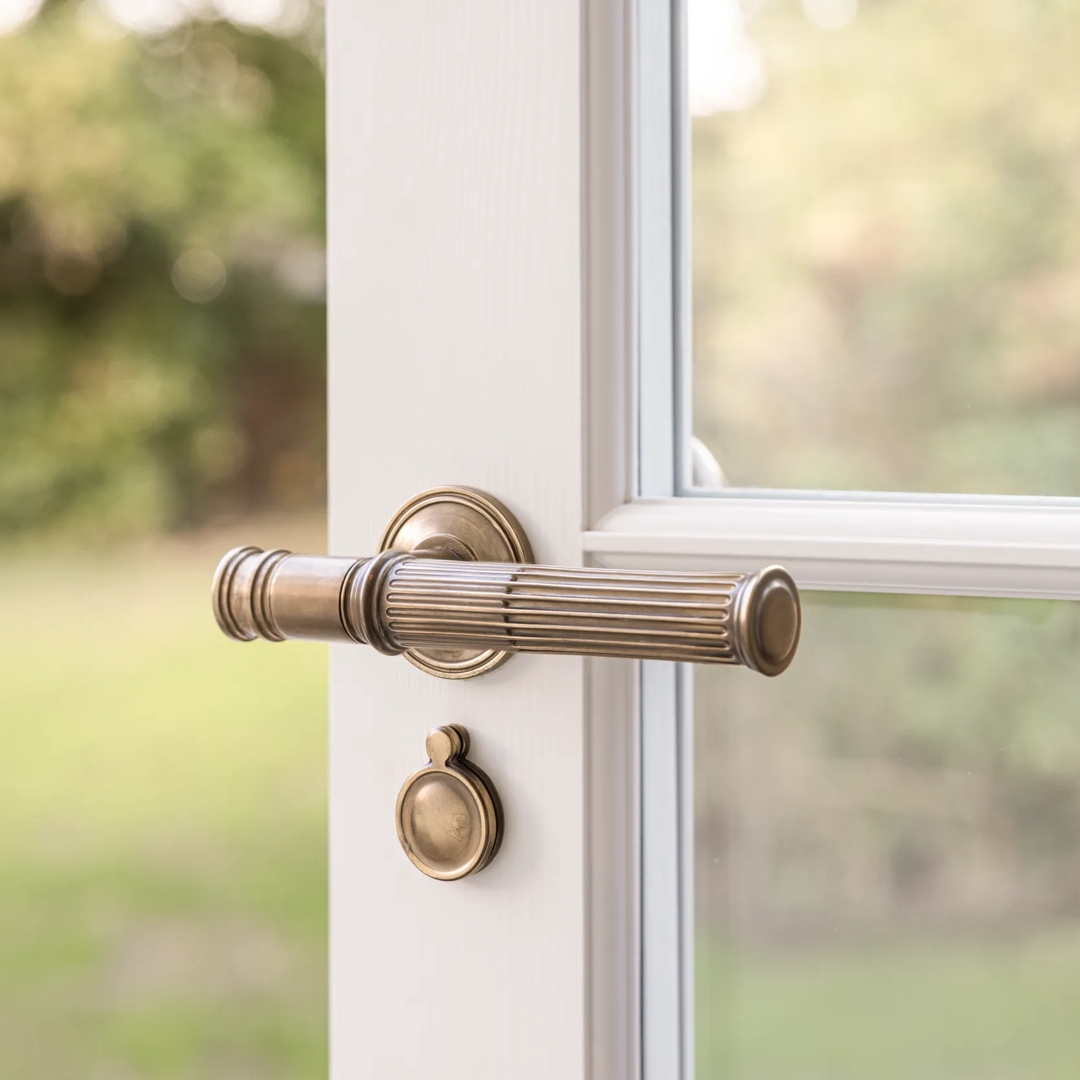 Georgian Surrey Property – Door with Hamilton Lever (LV1190) in Mid Antique Brass Waxed - MABW