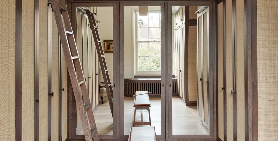 The Wilderness Dressing Room with Montgomery Cabinet Pulls (CP1107) in Dark Bronze Waxed - DBZW