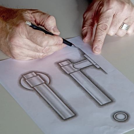 Montgomery Lever Handle (LV1108) Sketch