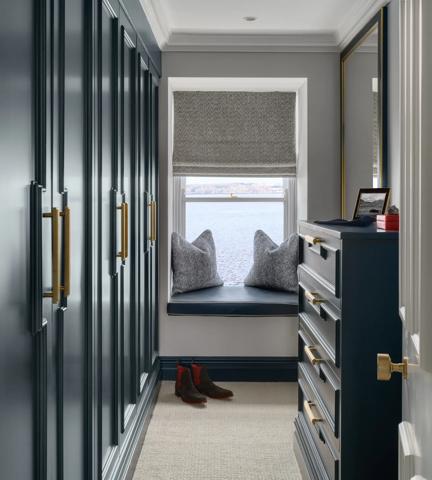 Riverside Victorian Villa - Dressing Room with Harrison Cabinet Handle (CH1059) in Brushed Brass Waxed - BBW