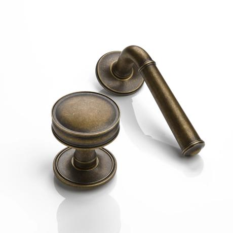 Prototype Bronze Finish on Huntingford Door Knob (DK1004) & Darlington Lever Handle (LV1158)