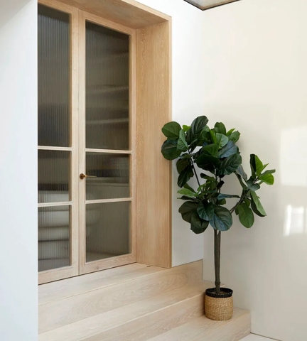 Wandsworth House - Double Doors with Fonteyn Lever Handle (LV1045) in Mid Antique Brass Waxed - MABW